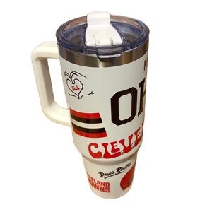 Cleveland Browns 40 oz Stainless Steel Travel Tumbler Cup Drink NFL Football